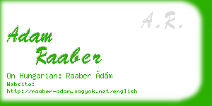 adam raaber business card